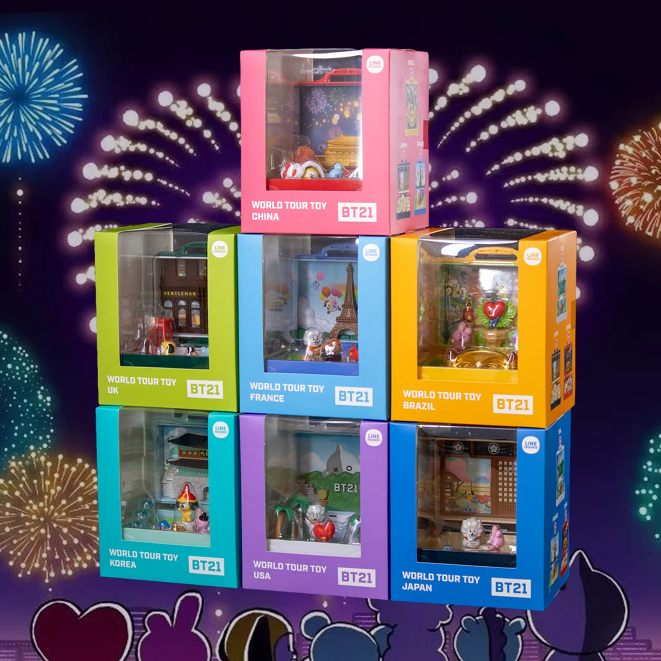 BT21 World Tour Miniature Scenes Suitcase 🌎